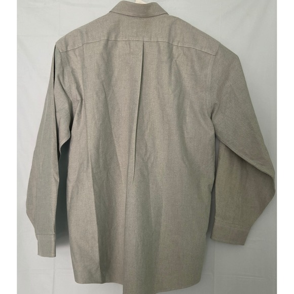 LL Bean Mens Wrinkle Resistant Oxford Shirt Sage Green Cotton 15.5-32 209410 - Picture 4 of 6